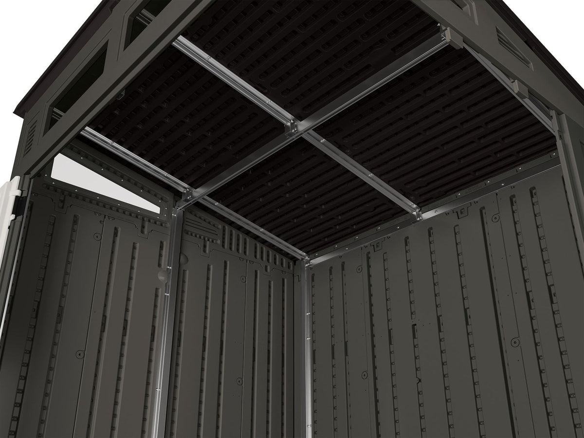 Modernist Outdoor Storage Shed, Grey, 6-ft x 5-ft B3T1 - product image 4