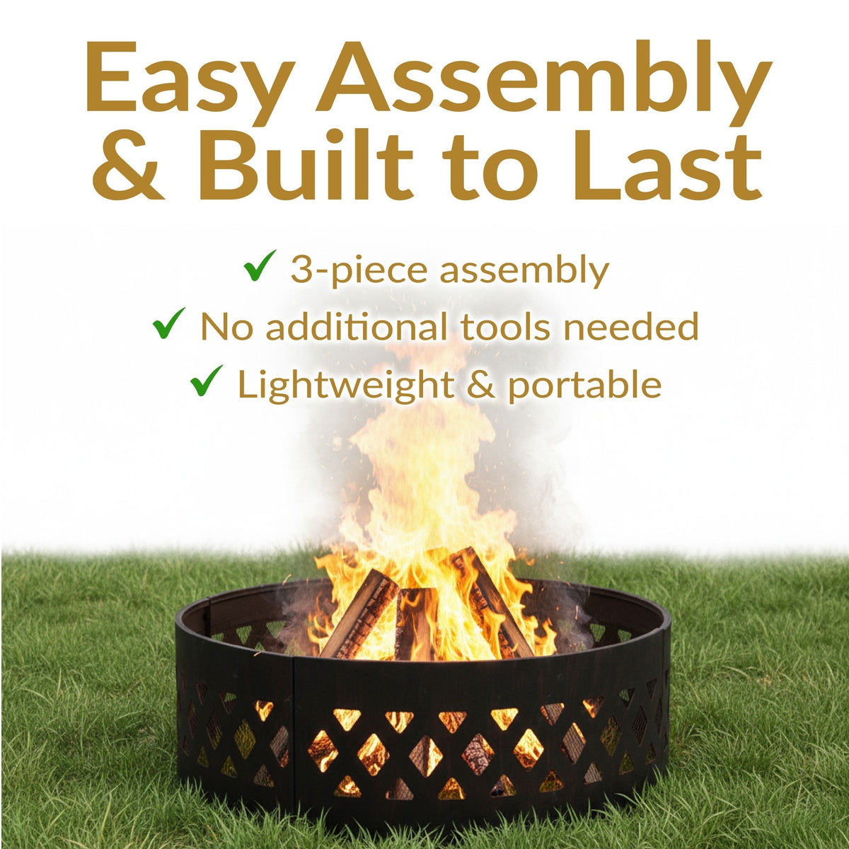 Decor Cut Out Wood-Burning Fire Ring, 36-in U3X2 - product image 5