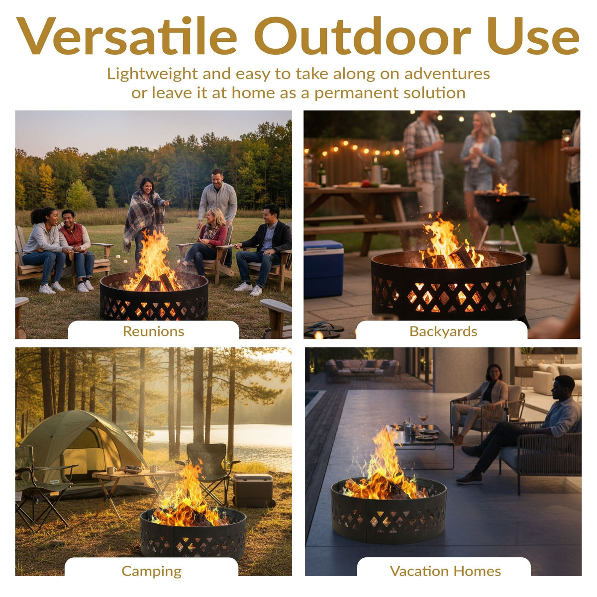 Decor Cut Out Wood-Burning Fire Ring, 36-in U3X2 - product image 7
