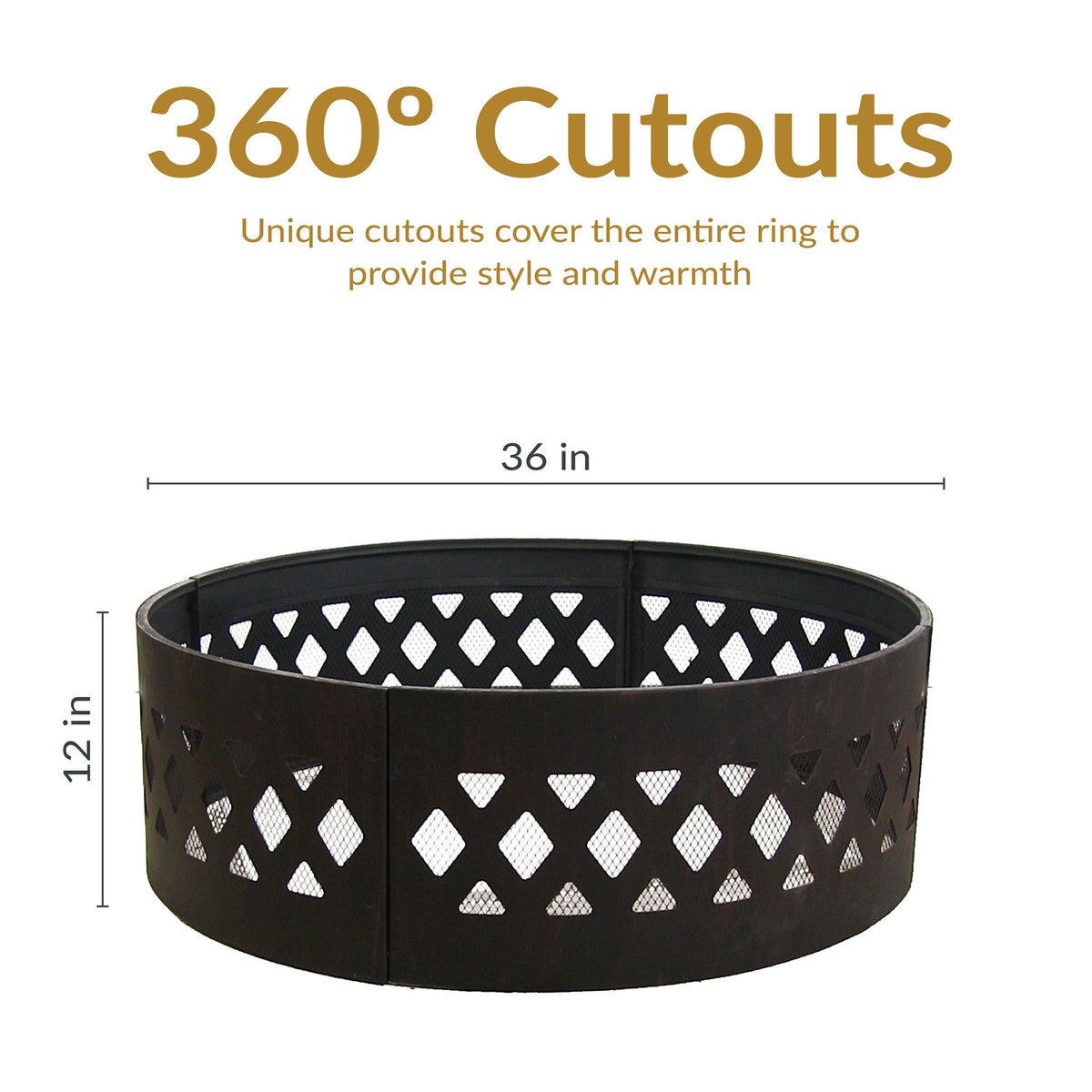 Decor Cut Out Wood-Burning Fire Ring, 36-in U3X2 - product image 8
