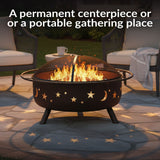 Décor Steel Cosmic Fire Pit, Extra-Large, 42-in L7W6 - product image 6
