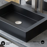 Voltaire Ceramic Rectangle Vessel Sink, Matte Black T3T5 - product image 3