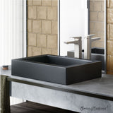 Voltaire Ceramic Rectangle Vessel Sink, Matte Black T3T5 - product image 4
