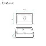 Voltaire Ceramic Rectangle Vessel Sink, Matte Black T3T5 - product image 5