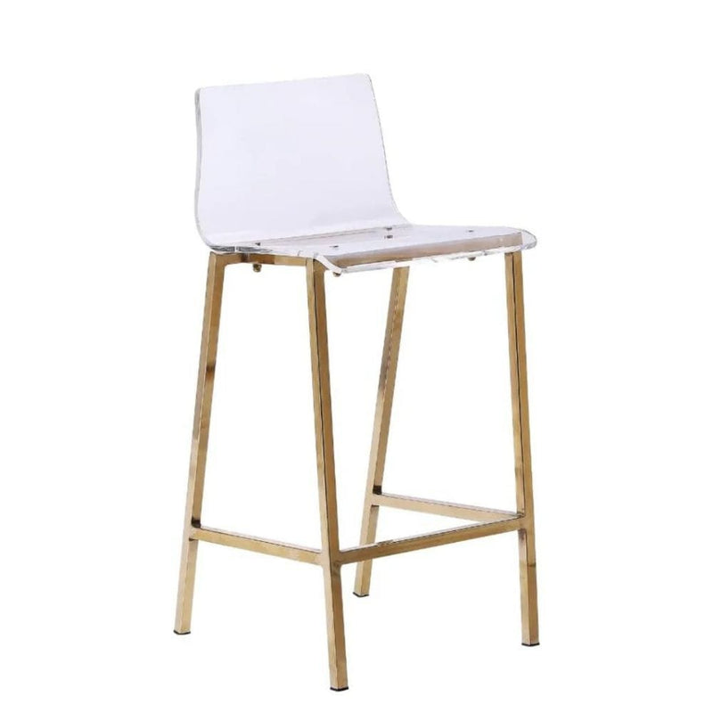 Me Home Clear Finish Sasha Stool with Gold Frame P1P4