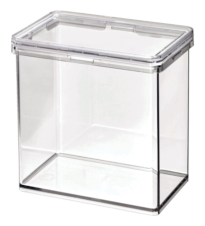 The Home Edit by iDESIGN Clear Stackable Medium Canister with Air Tight Lid, 1.42-L T7M2