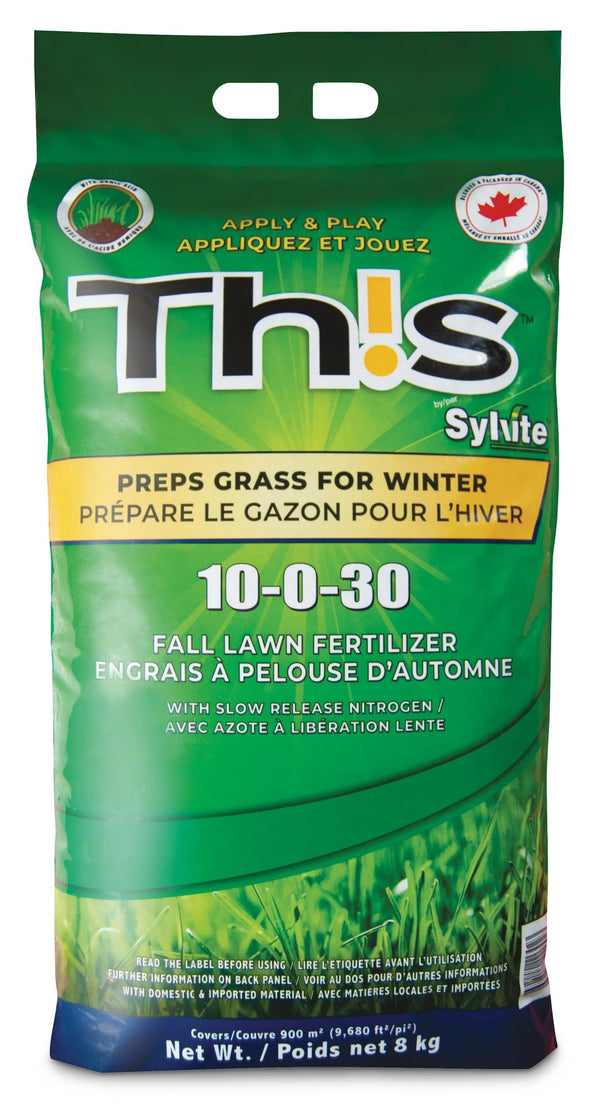 !S 10-0-30 Fall Lawn Fertilizer, 8-kg C2A4