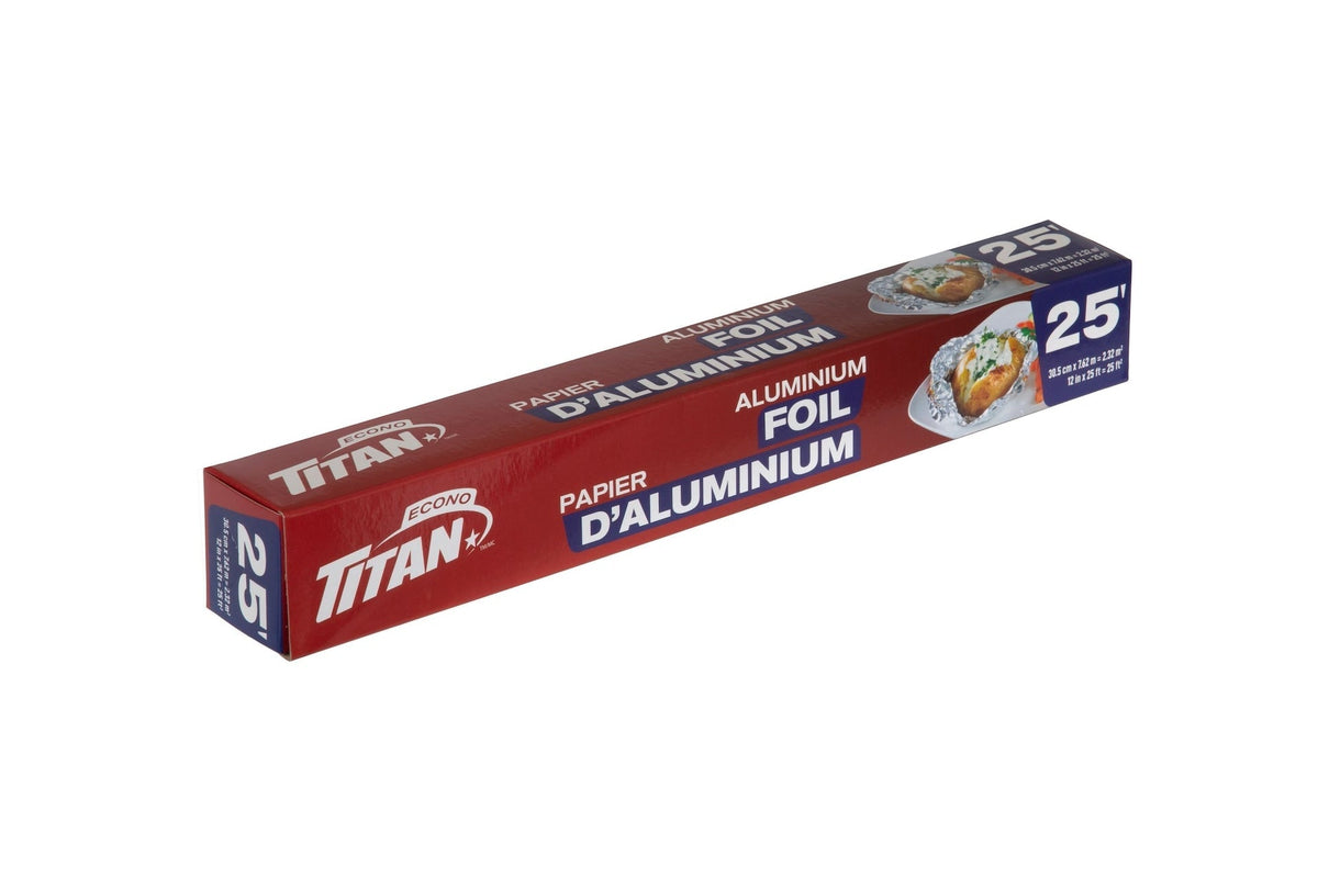 Aluminum Foil, 12-in x 25-ft, Kitchen Foil for Cooking/Baking & Grilling H2H1 - product image 1