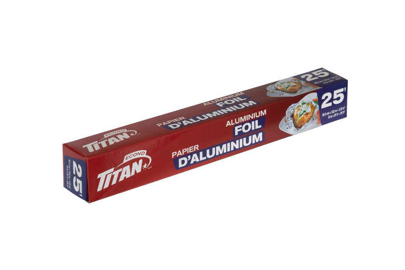 Aluminum Foil, 12-in x 25-ft, Kitchen Foil for Cooking/Baking & Grilling H2H1
