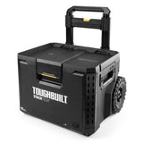 StackTech Portable Modular Plastic/Metal Rolling Tool Box with Handle and Inner Tray, IP65-Rated, Black W1U1 - product image 1