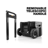 StackTech Portable Modular Plastic/Metal Rolling Tool Box with Handle and Inner Tray, IP65-Rated, Black W1U1 - product image 4