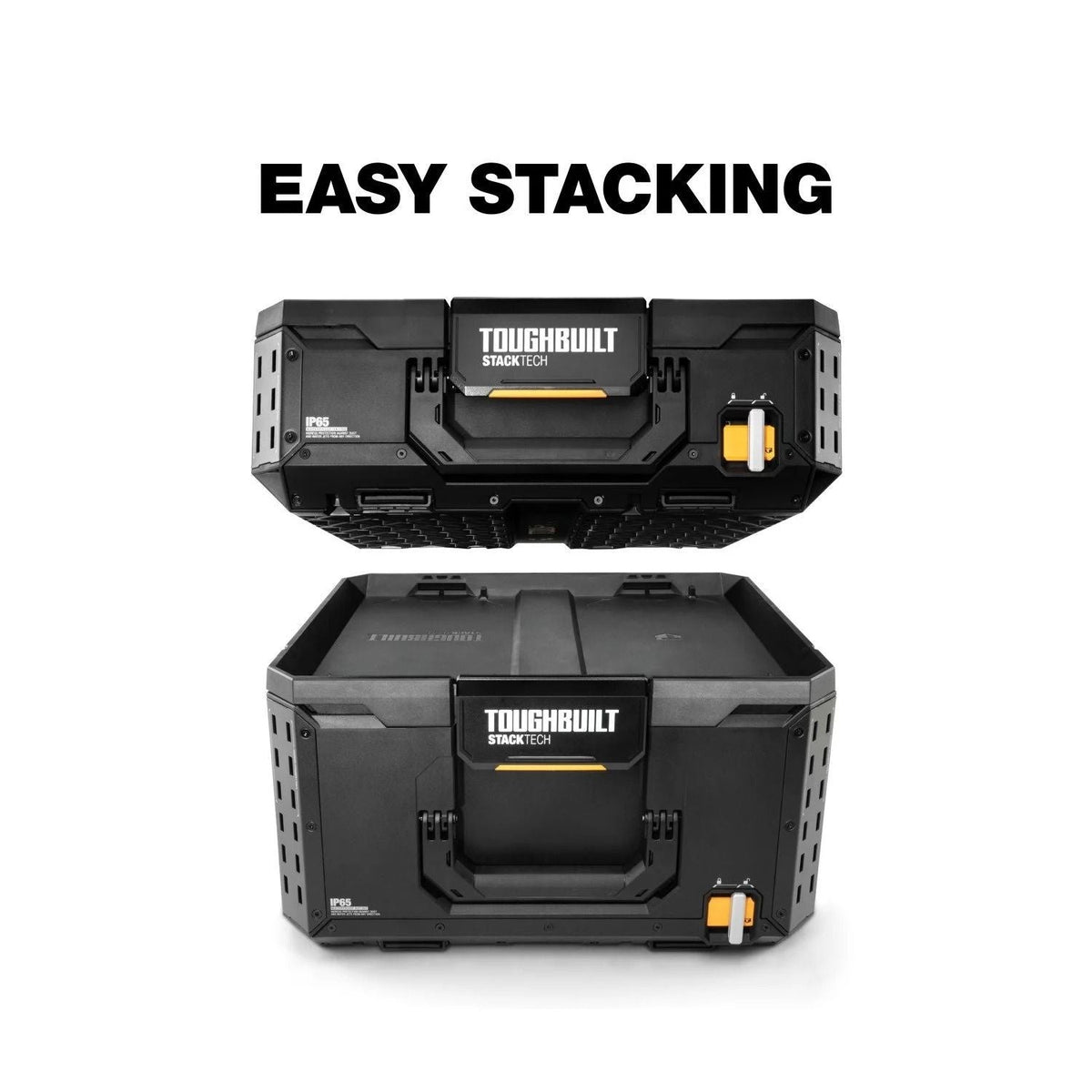 StackTech Top Portable Modular Plastic/Metal Tool Box with 4 Dividers and 4 Bins, IP65-Rated, Black D1O1 - product image 3