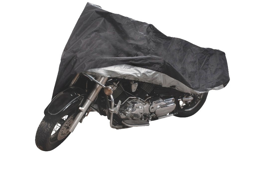 Premium Polyester Motorcycle Cover, Black, Medium W0S4 - product image 1