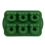 Green Steel/Silicone Wreath Cake Pan, 6-pk J1G1 - product image 1