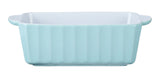 White/Blue Ceramic Loaf Baking Dish, 1-lb T7H1 - product image 1
