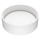 Anvil Matte Stone Round Composite Vessel Bathroom Sink/Basin with Deep Bowl, White L7O2 - product image 1
