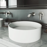 Anvil Matte Stone Round Composite Vessel Bathroom Sink/Basin with Deep Bowl, White L7O2 - product image 6