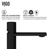 Cavalli MatteShell Matte Black Bathroom Sink/Basin Set with Gotham Faucet and Round Glass Vessel Y9W2 - product image 5