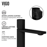 Cavalli MatteShell Matte Black Bathroom Sink/Basin Set with Gotham Faucet and Round Glass Vessel Y9W2 - product image 7