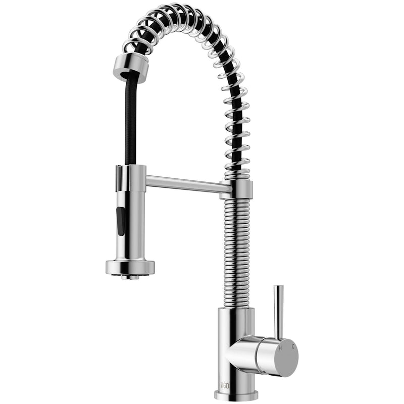 Edison Single Handle Pull Down Kitchen Faucet, Chrome A9X5