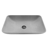 Lorca Gothic ConcretoStone 22x15-in Deep Grey Bathroom Sink/Basin with Rectangular Vessel V8O7 - product image 1