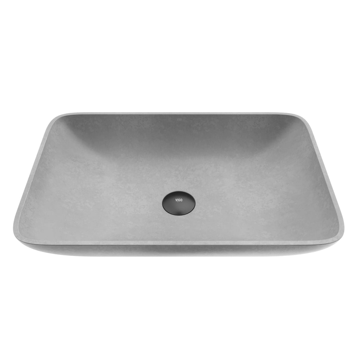 Lorca Gothic ConcretoStone 22x15-in Deep Grey Bathroom Sink/Basin with Rectangular Vessel V8O7 - product image 1
