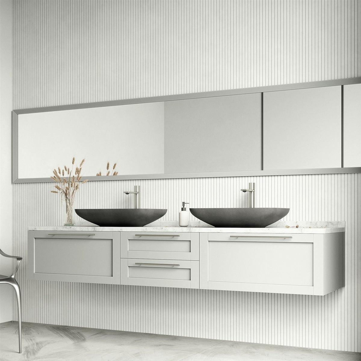 Lorca Gothic ConcretoStone 22x15-in Deep Grey Bathroom Sink/Basin with Rectangular Vessel V8O7 - product image 7