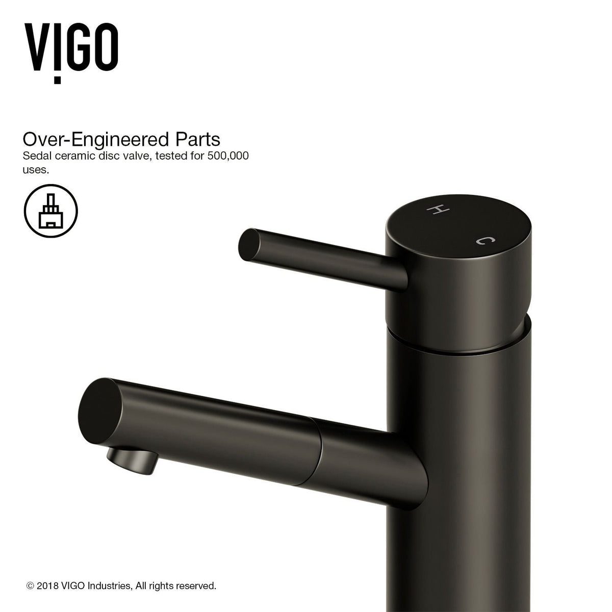 Noma Single Handle Single Hole Bathroom Sink Faucet, Matte Black O6M9 - product image 5