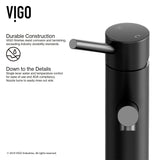 Noma Single Handle Single Hole Bathroom Sink Faucet, Matte Black O6M9 - product image 6