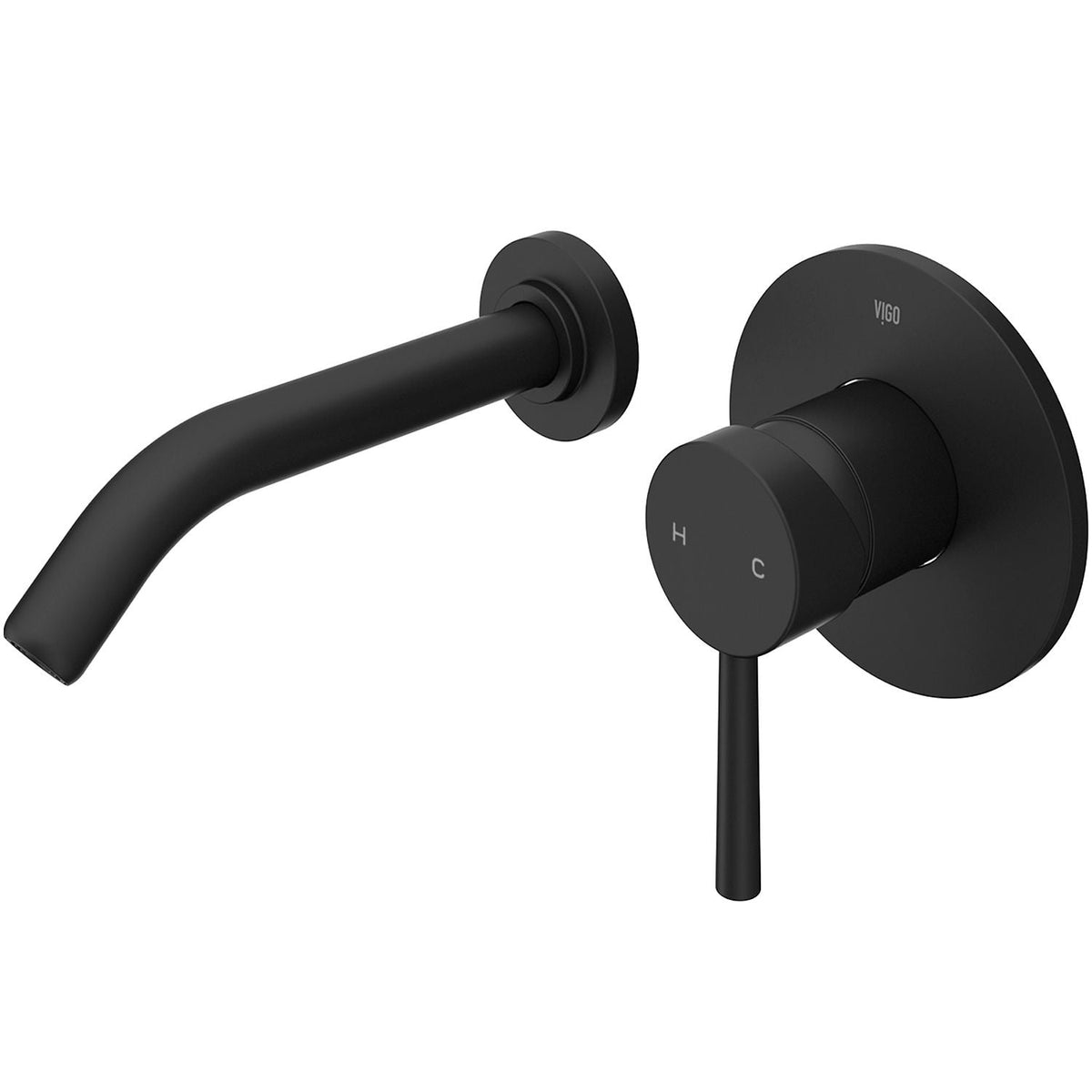 Olus Single Handle Wall Mount Bathroom Sink Faucet, WaterSense Certified, Matte Black H4Y3 - product image 1