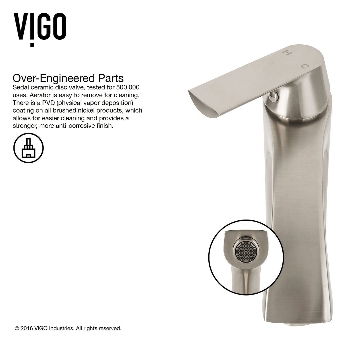 White Frost White Bathroom Sink/Basin Set with Linus Faucet and Round Glass Vessel J8S8 - product image 5