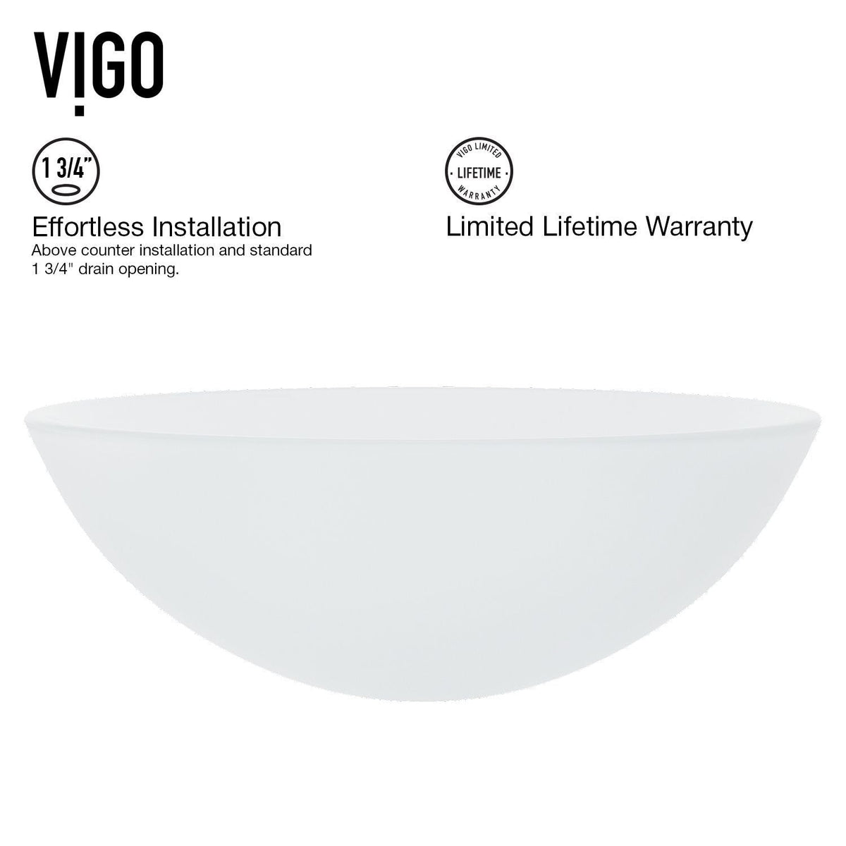 White Frost White Bathroom Sink/Basin Set with Linus Faucet and Round Glass Vessel J8S8 - product image 6