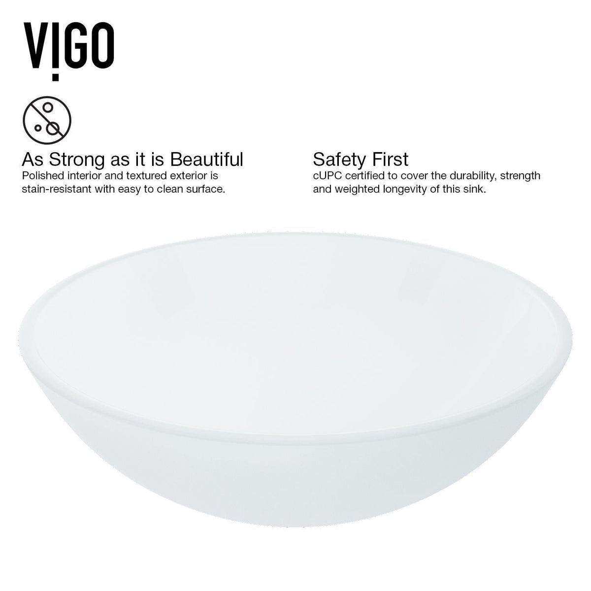 White Frost White Bathroom Sink/Basin Set with Linus Faucet and Round Glass Vessel J8S8 - product image 8