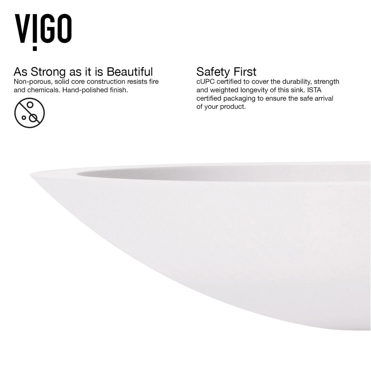 Wisteria MatteStone White Bathroom Sink/Basin Set with Niko Faucet and Oval Composite Vessel P4Z5 - product image 8