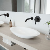 Wisteria White Bathroom Sink Set with Matte Black Olus Faucet D8M5 - product image 8