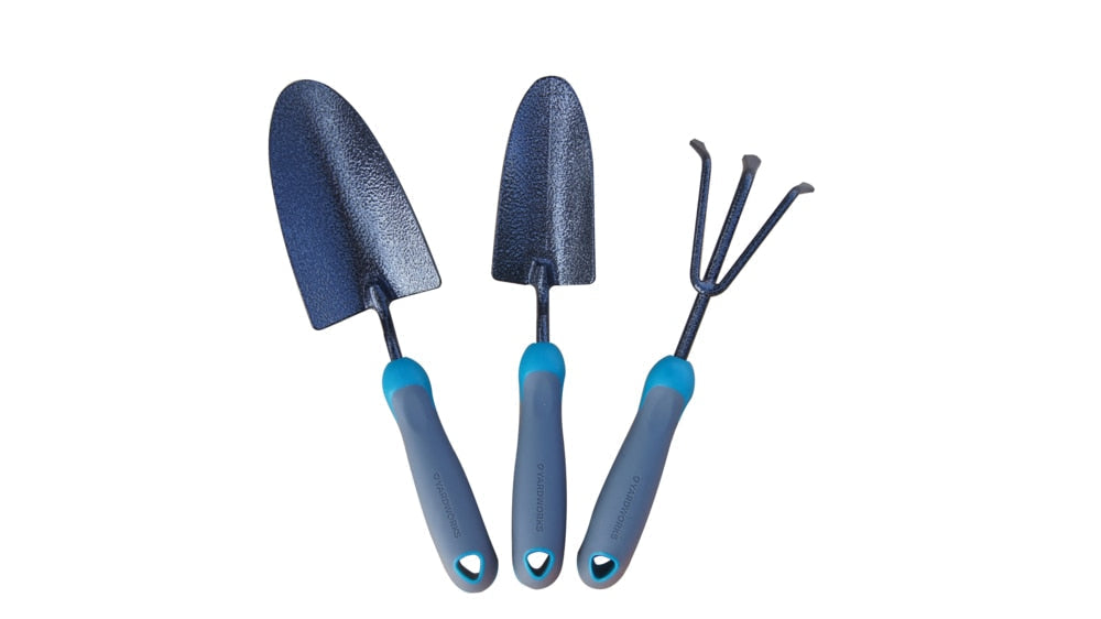 Carbon-Steel Garden Tool Set with Rubber Handles, Hammertone Finish, 3-pc A9T8 - product image 2