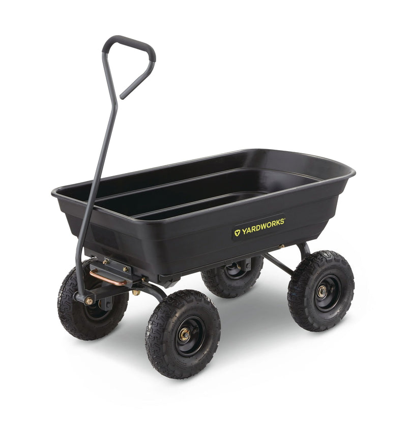 Poly Tray 4-Wheel Garden/Yard Cart, 600-lb Q7A8