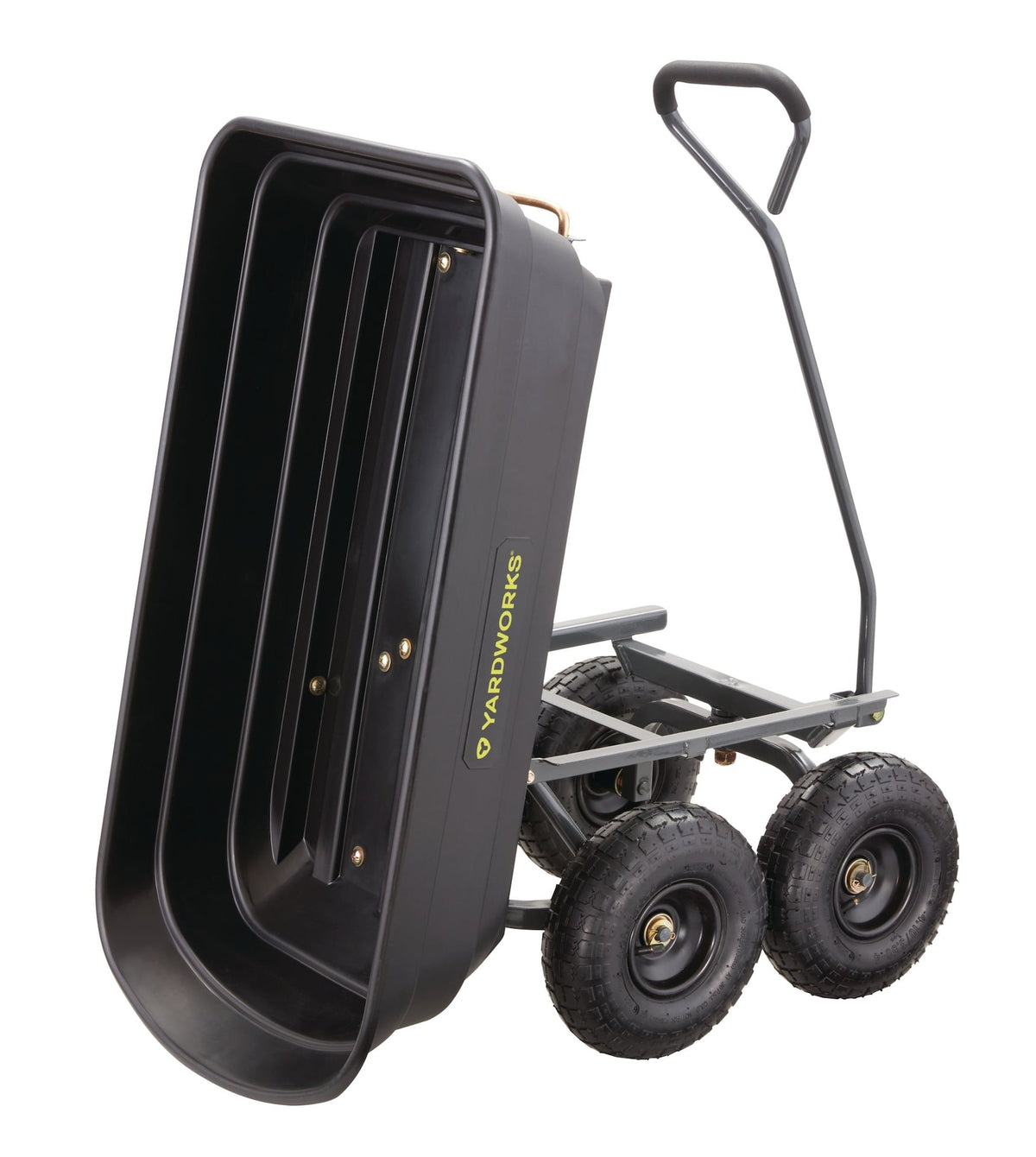 Poly Tray 4-Wheel Garden/Yard Cart, 600-lb Q7A8 - product image 2
