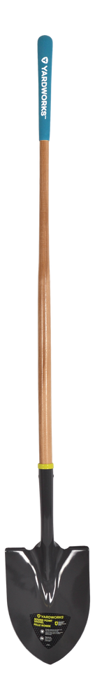 Tempered Steel Round Point Long Handle Shovel, 62-In, Hardwood Shaft E8U6 - product image 2